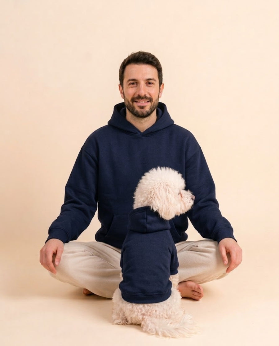 Personalisiertes Partner-Hoodie-Set Dog mom oder Dog dad mit dem Namen deines Hundes
