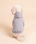 Sweat com capuz personalizada para cão, cinzenta, vista de trás