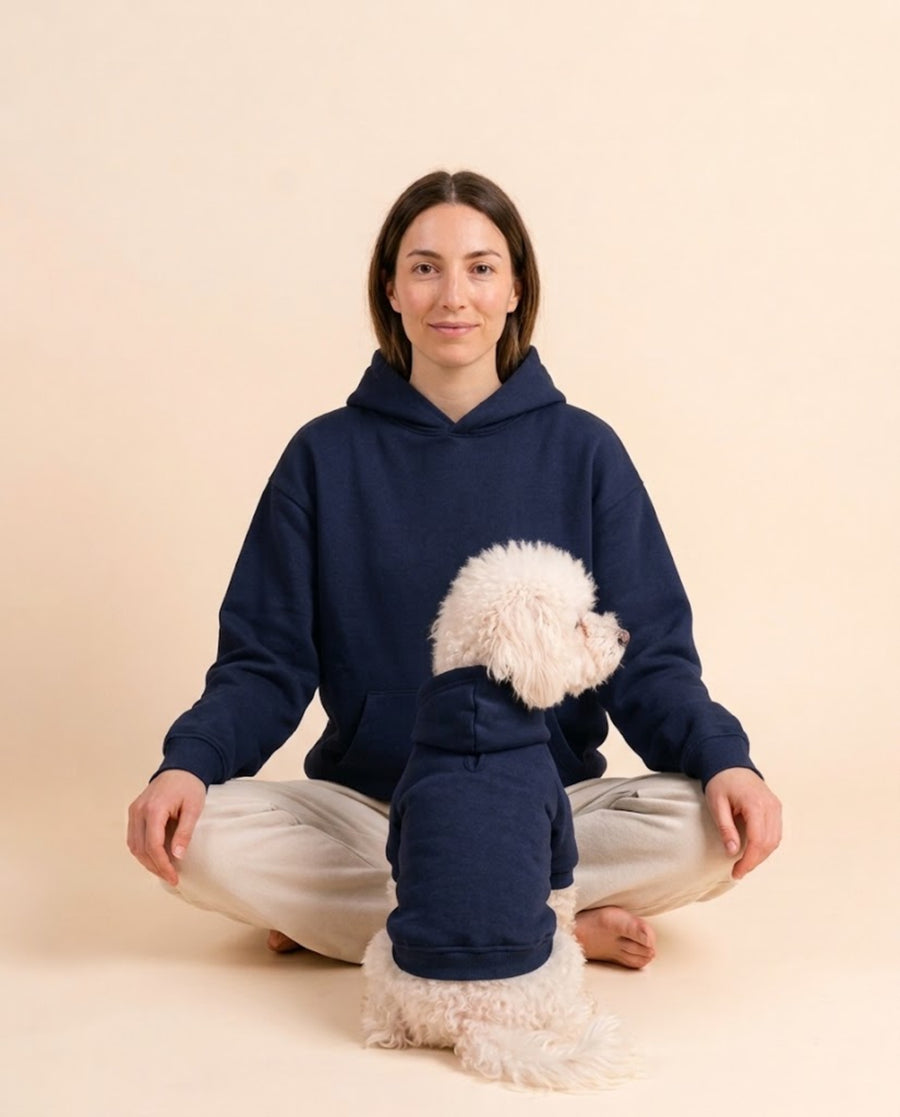 Personalisiertes Partner-Hoodie-Set Dog mom oder Dog dad mit dem Namen deines Hundes